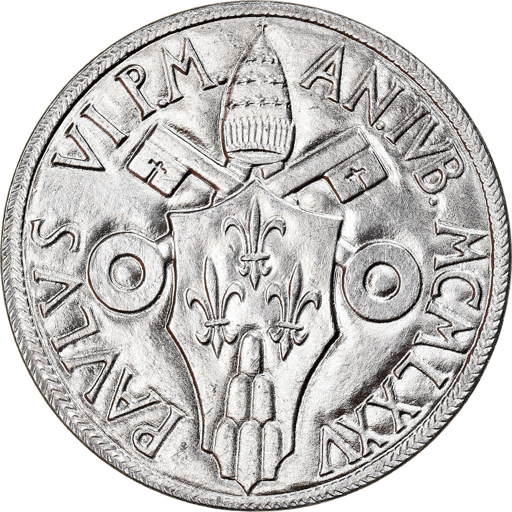 Moeda, CIDADE DO VATICANO, Paul VI, 10 Lire, 1975, Roma, MS(64), Alumínio