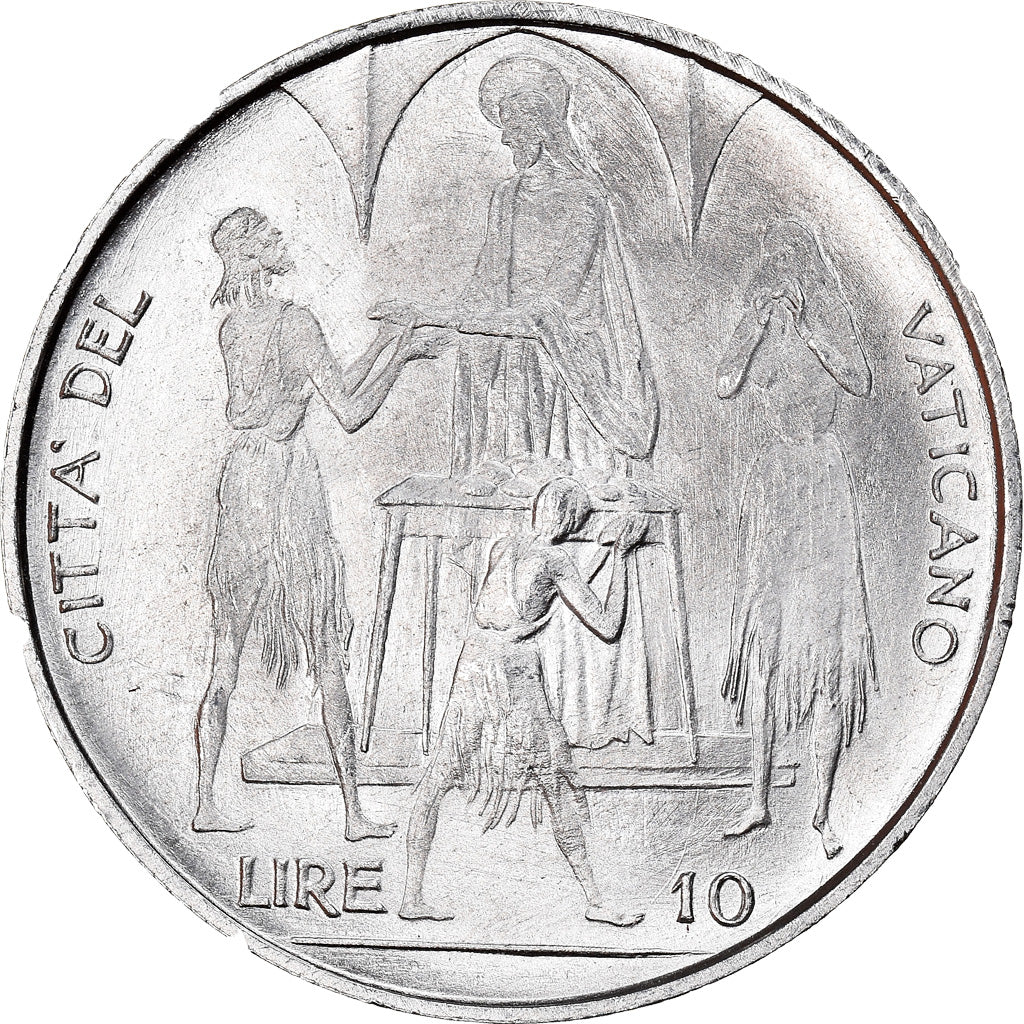 Moneta, CITTÀ DEL VATICANO, Paul VI, 10 Lire, 1968, Roma, SPL, Alluminio