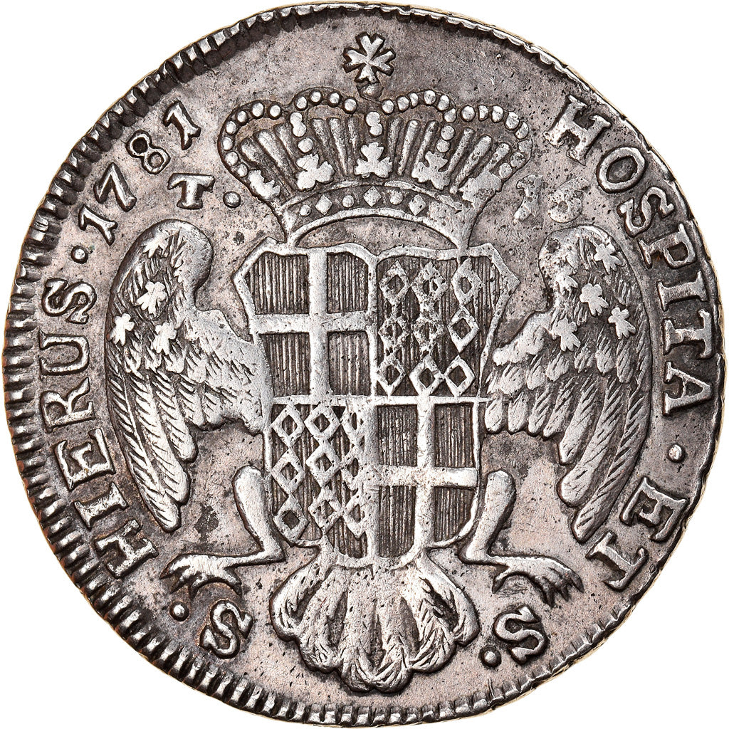 Coin, MALTA, ORDER OF, Emmanuel de Rohan, 16 Tari, 1781, Very rare, VF(30-35)