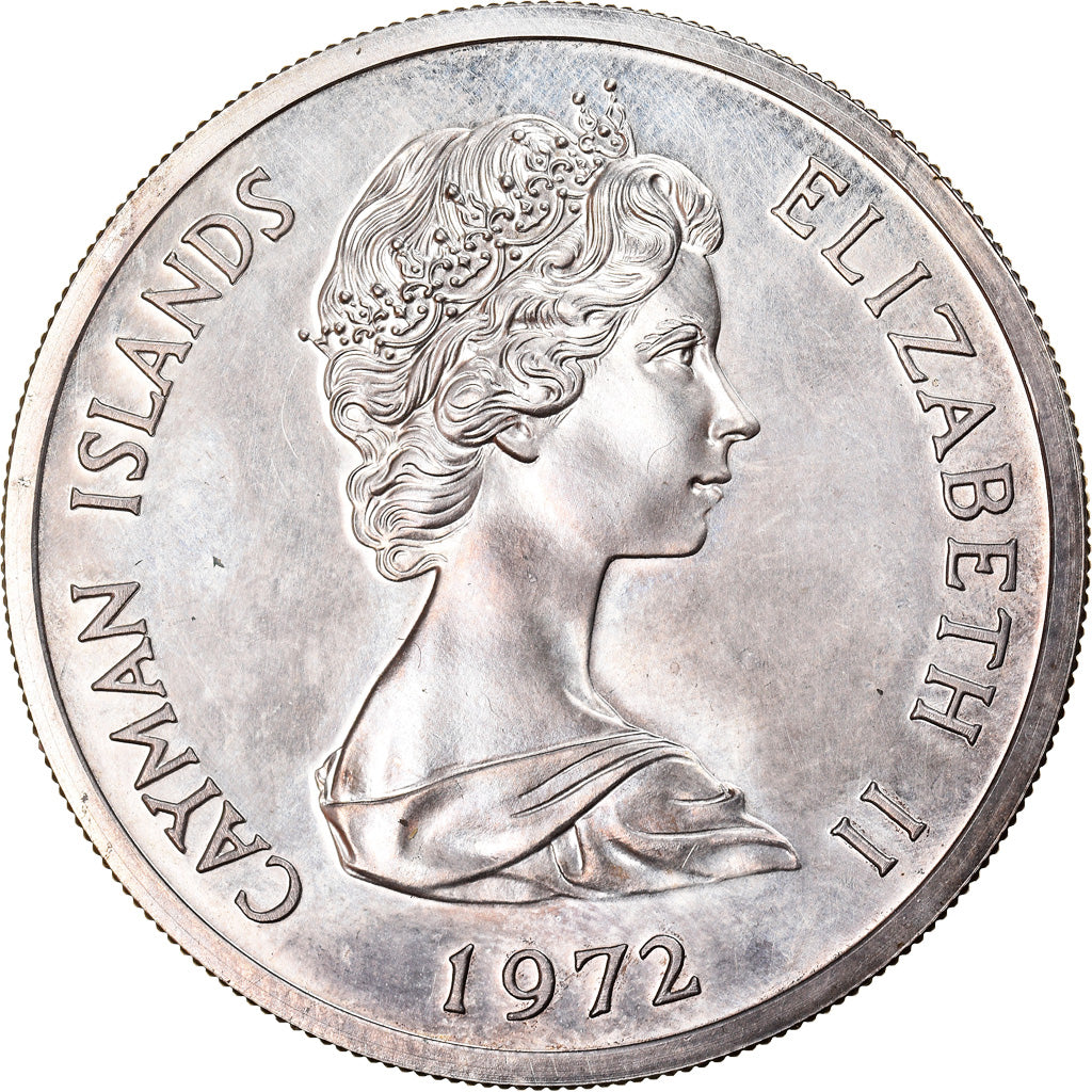 Coin, Cayman Islands, Elizabeth II, 5 Dollars, 1972, British Royal Mint