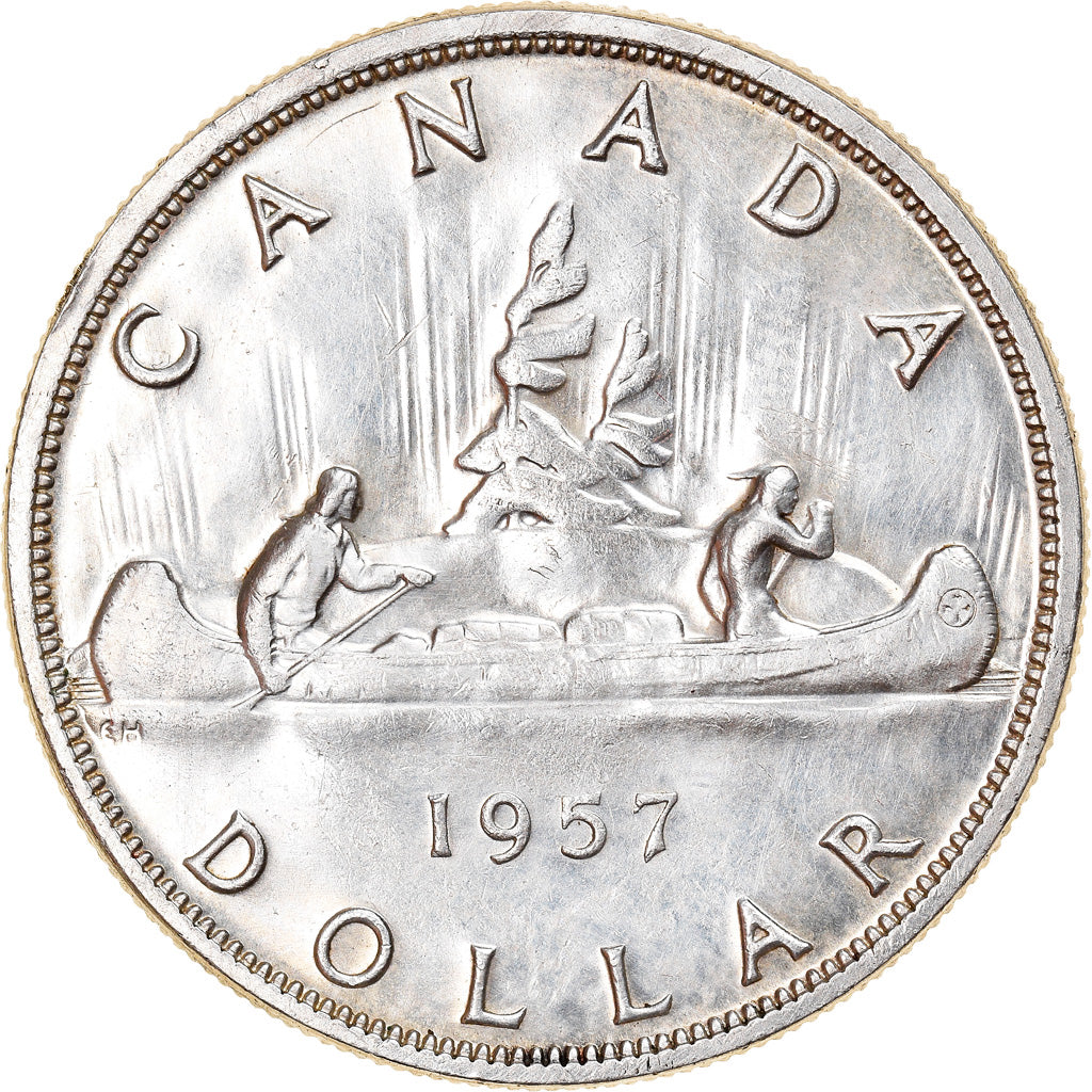 Coin, Canada, Elizabeth II, Dollar, 1957, Royal Canadian Mint, Ottawa
