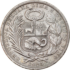 Coin, Peru, Sol, 1923, Philadelphia, AU(50-53), Silver, KM:218.1