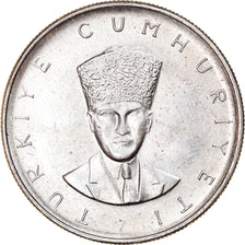 Munten, Turkije, 25 Lira, 1970, PR+, Zilver, KM:897