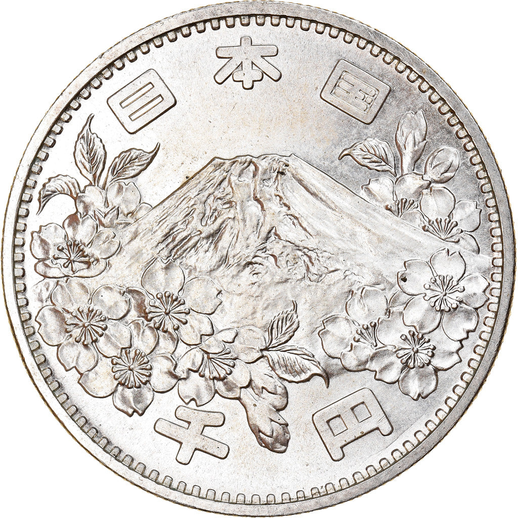 Coin, Japan, Hirohito, 1000 Yen, 1964, Tokyo, MS(60-62), Silver, KM:80