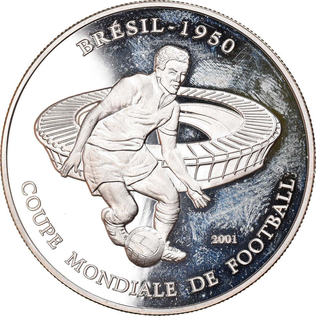 Coin, Chad, 1000 Francs, 2001, Paris, MS(65-70), Silver, KM:21