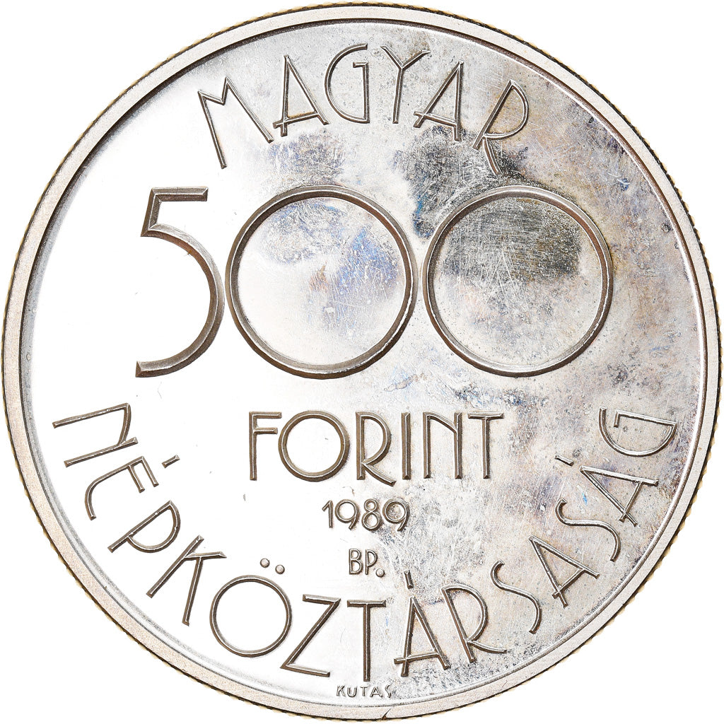 Moneta, Ungheria, 500 Forint, Otszaz, 1989, Budapest, FDC, Argento, KM:669