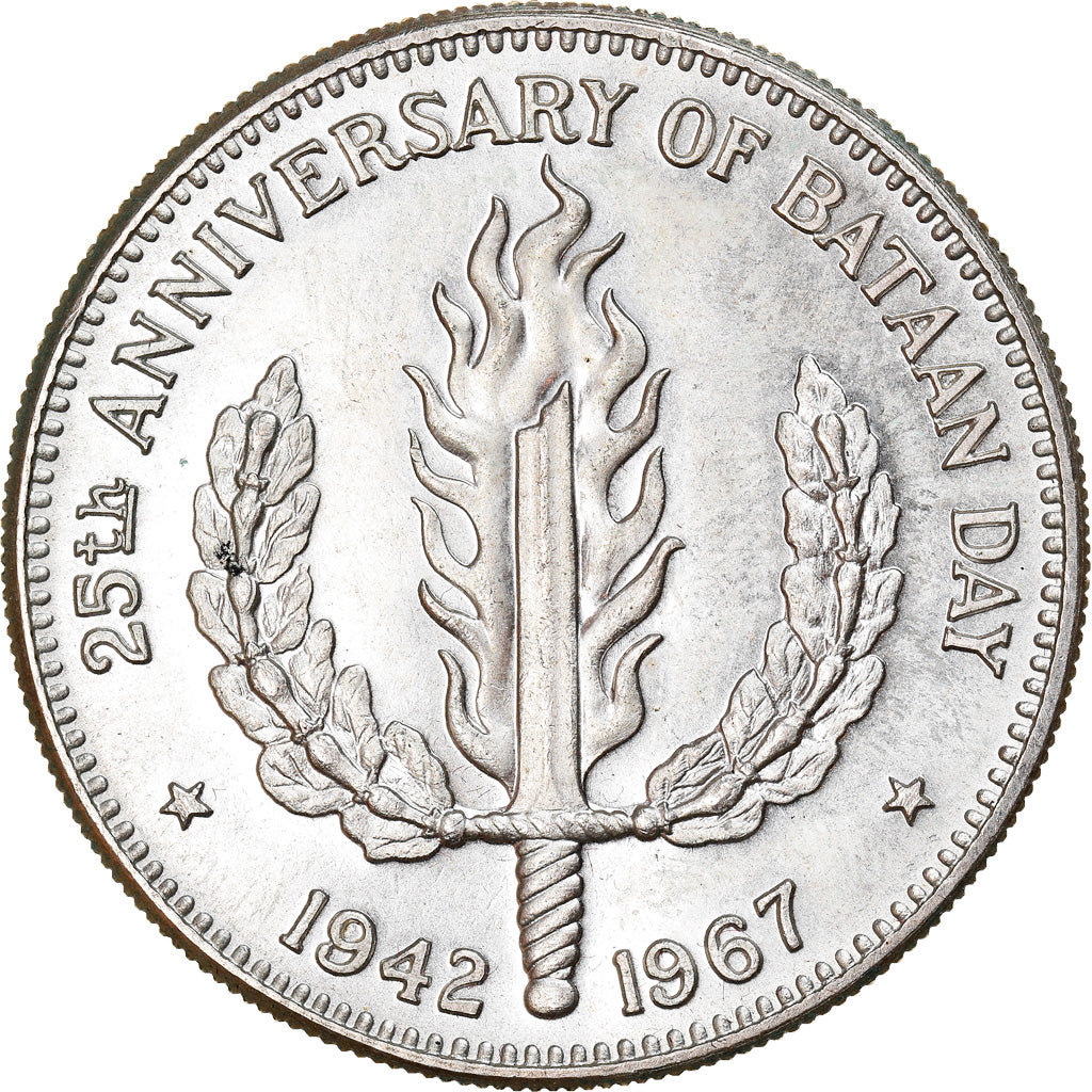 Coin, Philippines, Peso, 1967, MS(60-62), Silver, KM:195
