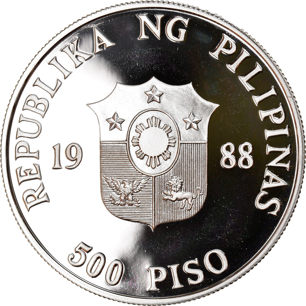 Coin, Philippines, 500 Piso, 1988, MS(65-70), Silver, KM:249