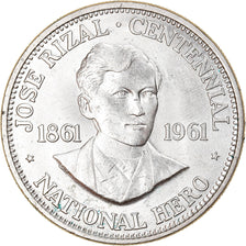 Coin, Philippines, Peso, 1961, MS(60-62), Silver, KM:192