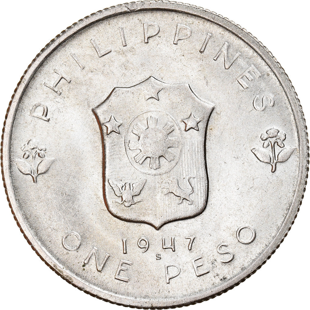 Coin, Philippines, Peso, 1947, AU(55-58), Silver, KM:185
