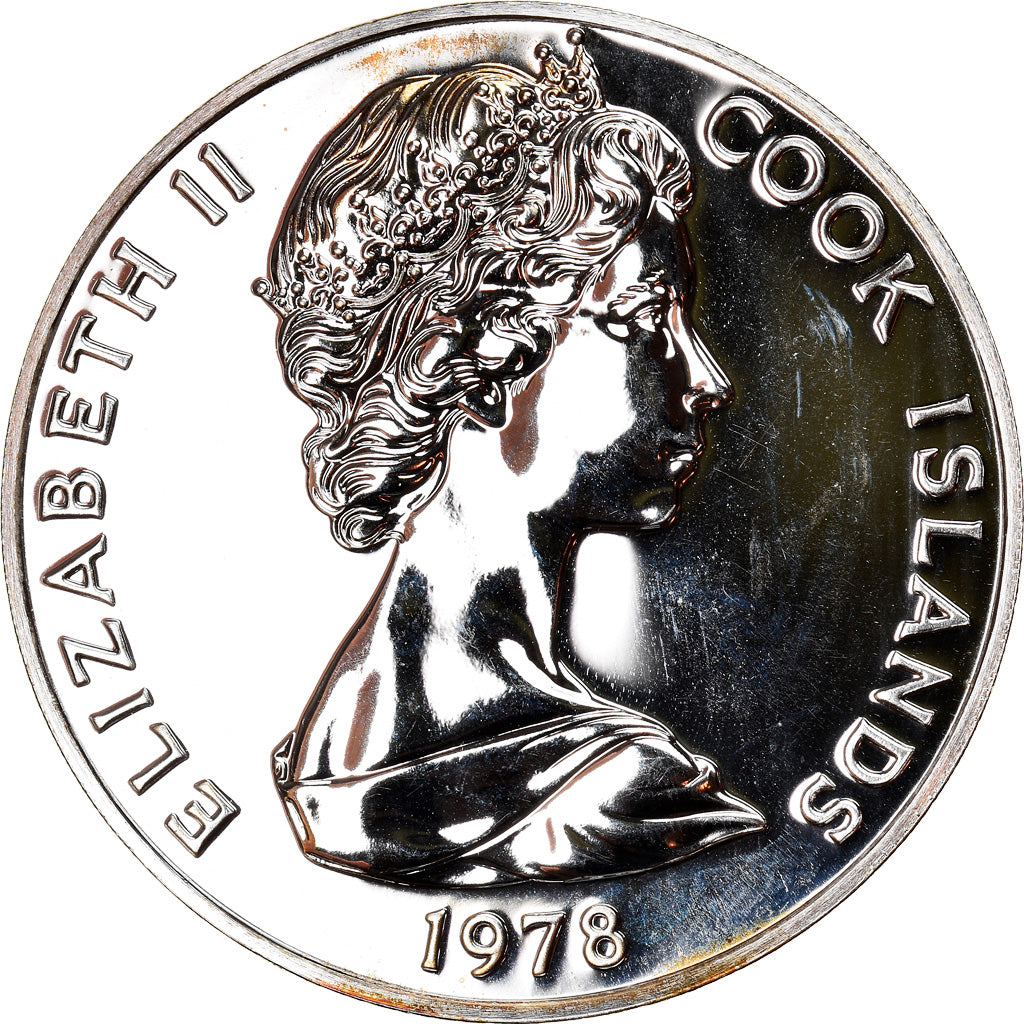 Coin, Cook Islands, Elizabeth II, 5 Dollars, 1978, Franklin Mint, USA, Specimen