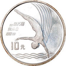 Coin, CHINA, PEOPLE'S REPUBLIC, 10 Yüan, 1990, MS(65-70), Silver, KM:302