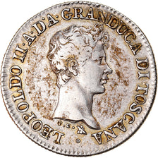 Monnaie, États italiens, TUSCANY, Leopold II, Fiorino, 1830, Florence, TTB+