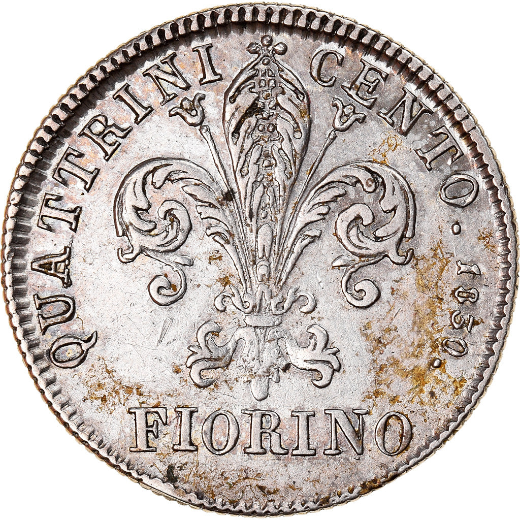 Monnaie, États italiens, TUSCANY, Leopold II, Fiorino, 1830, Florence, TTB+