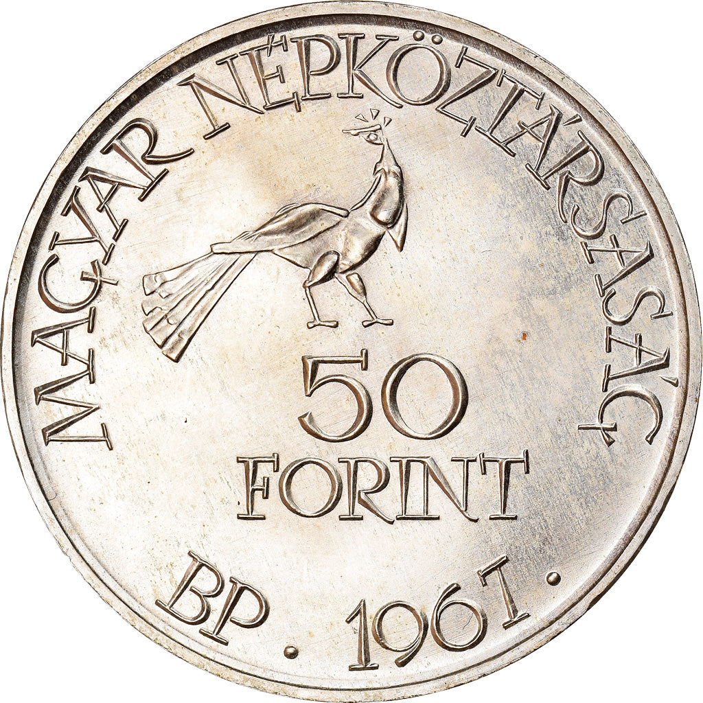Coin, Hungary, 50 Forint, Otven, 1967, Budapest, MS(63), Silver, KM:578