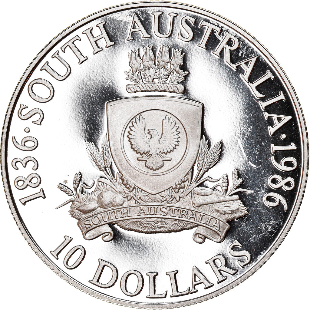 Moneda, Australia, Elizabeth II, 10 Dollars, 1986, Perth, FDC, Plata, KM:88