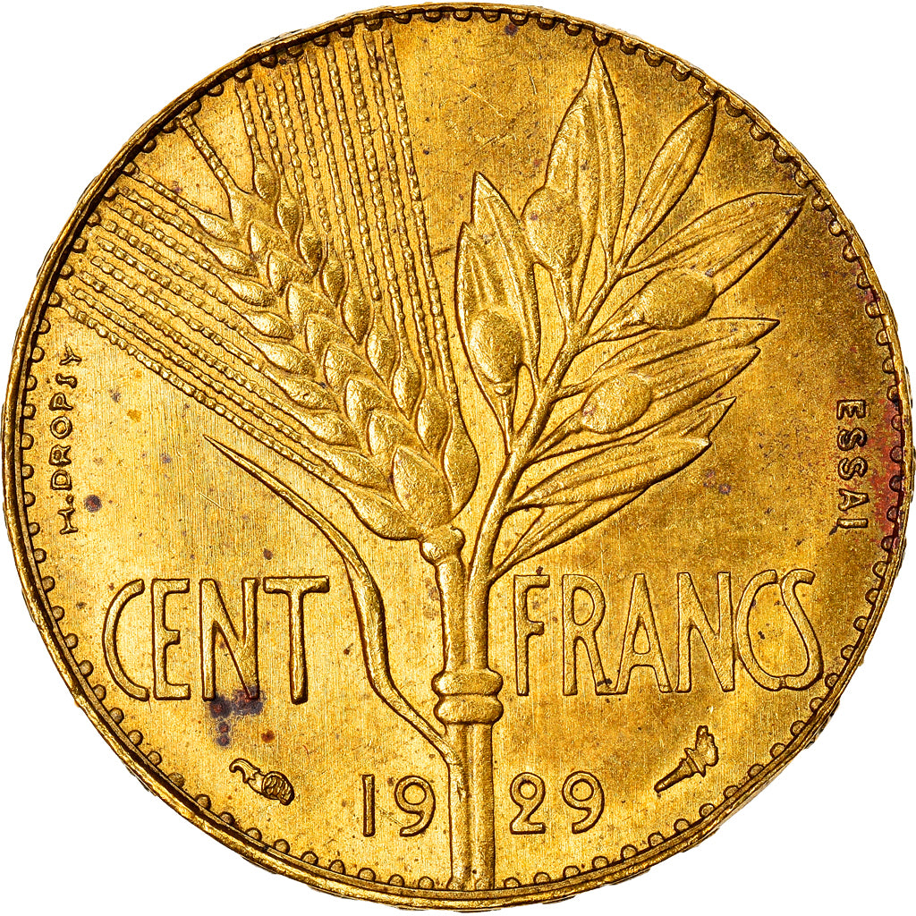 Moneda, Francia, 100 Francs, 1929, Paris, ESSAI, EBC, Cuproaluminio