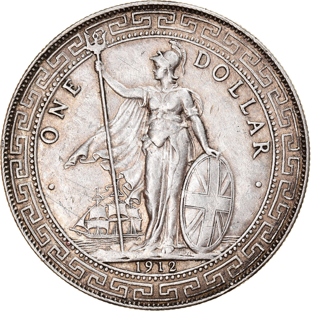 Gran Bretagna, Dollar, 1912, BB, Argento, KM:T5