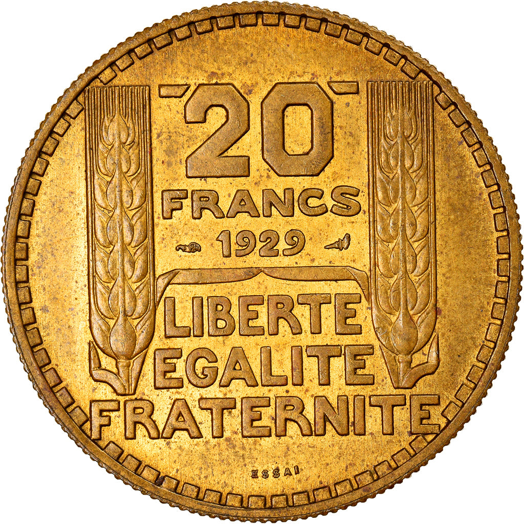 Monnaie, France, Turin, 20 Francs, 1929, ESSAI, SUP+, Aluminum-Bronze