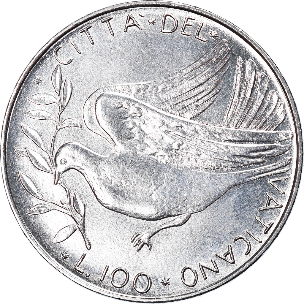 Coin, VATICAN CITY, Paul VI, 100 Lire, 1974, Roma, EF(40-45), Stainless Steel