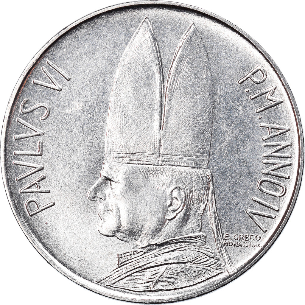 Monnaie, Cité du Vatican, Paul VI, 100 Lire, 1966, SPL, Stainless Steel, KM:90