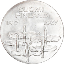 Coin, Finland, 10 Markkaa, 1967, AU(55-58), Silver, KM:50