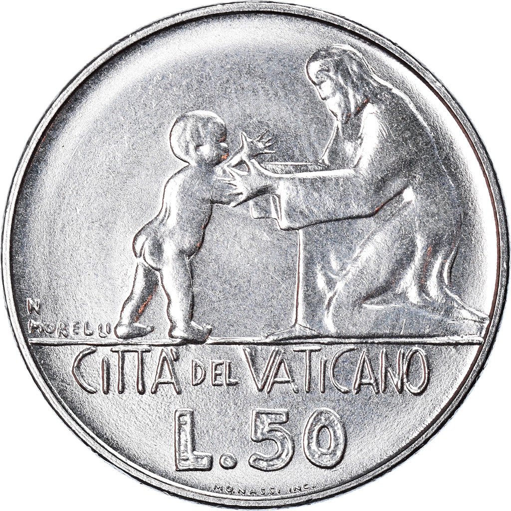 Coin, VATICAN CITY, Paul VI, 50 Lire, 1978, Roma, MS(63), Stainless Steel