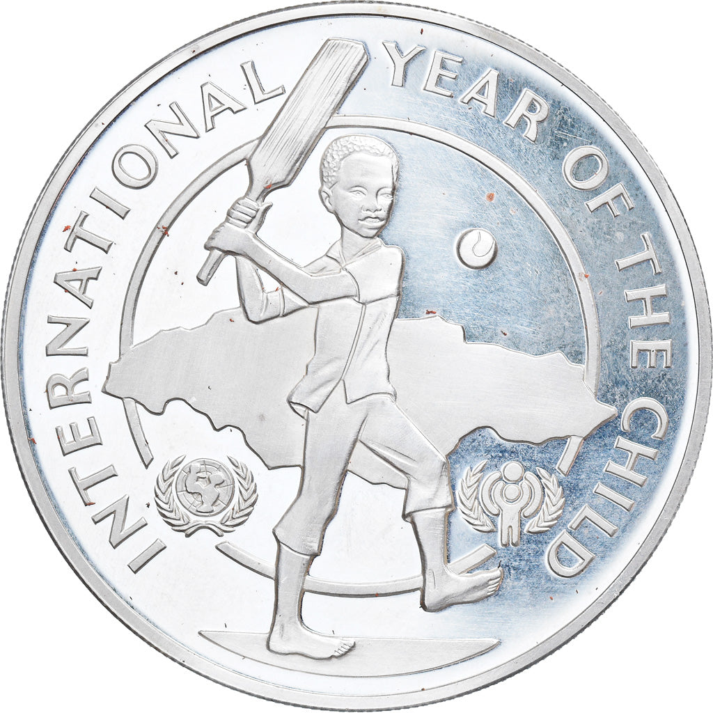 Coin, Jamaica, Elizabeth II, 10 Dollars, 1979, Franklin Mint, MS(65-70), Silver
