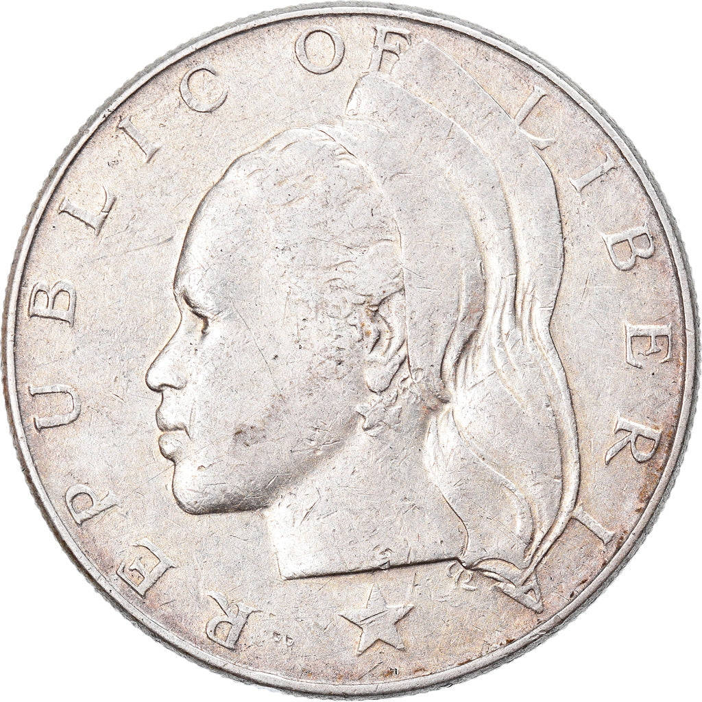 Coin, Liberia, Dollar, 1962, EF(40-45), Silver, KM:18