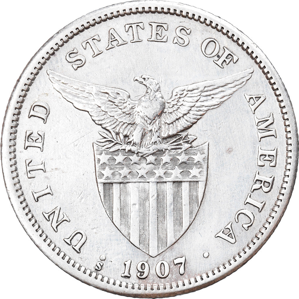 Coin, Philippines, Peso, 1907, San Francisco, EF(40-45), Silver, KM:172
