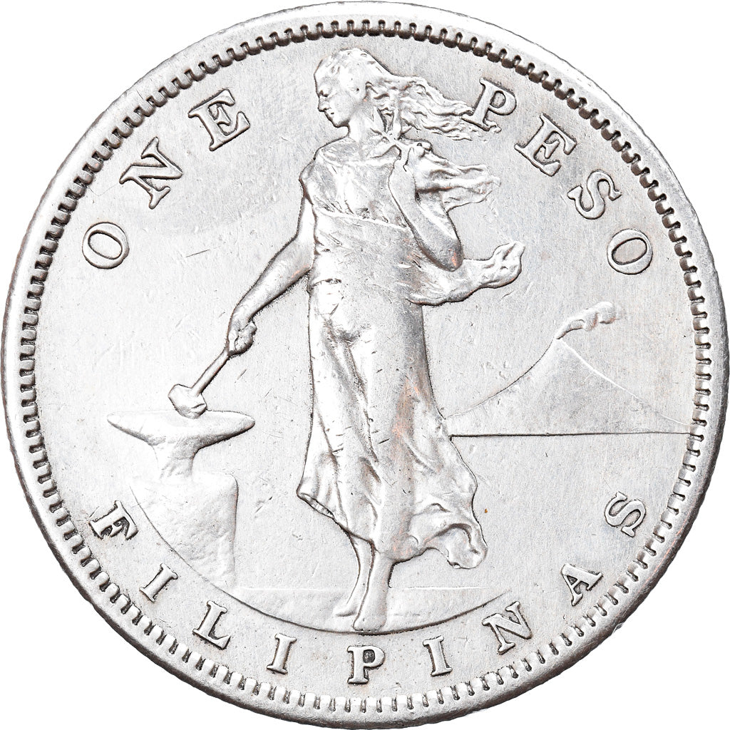 Coin, Philippines, Peso, 1907, San Francisco, EF(40-45), Silver, KM:172