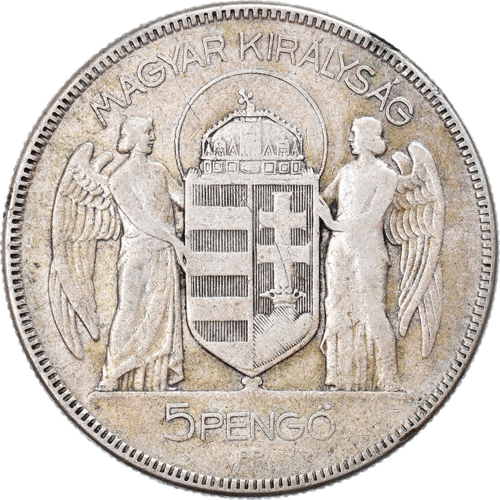 Coin, Hungary, 5 Pengö, 1930, Budapest, VF(30-35), Silver, KM:512.1