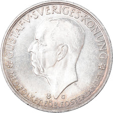 Coin, Sweden, Gustaf V, 5 Kronor, 1935, AU(55-58), Silver, KM:806