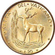 Coin, VATICAN CITY, Paul VI, 20 Lire, 1970, Roma, MS(63), Aluminum-Bronze