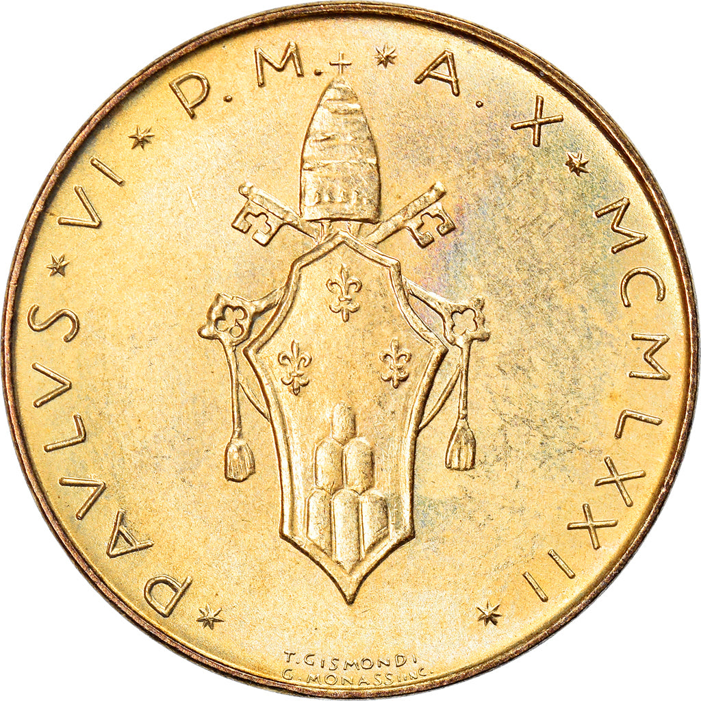 Coin, VATICAN CITY, Paul VI, 20 Lire, 1977, MS(63), Aluminum-Bronze, KM:120