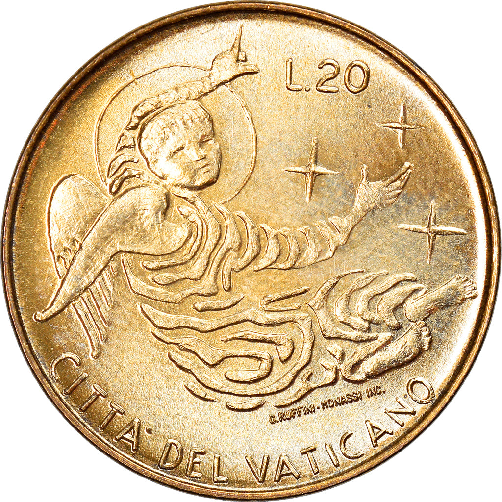 Moneta, CITTÀ DEL VATICANO, Paul VI, 20 Lire, 1969, Roma, SPL