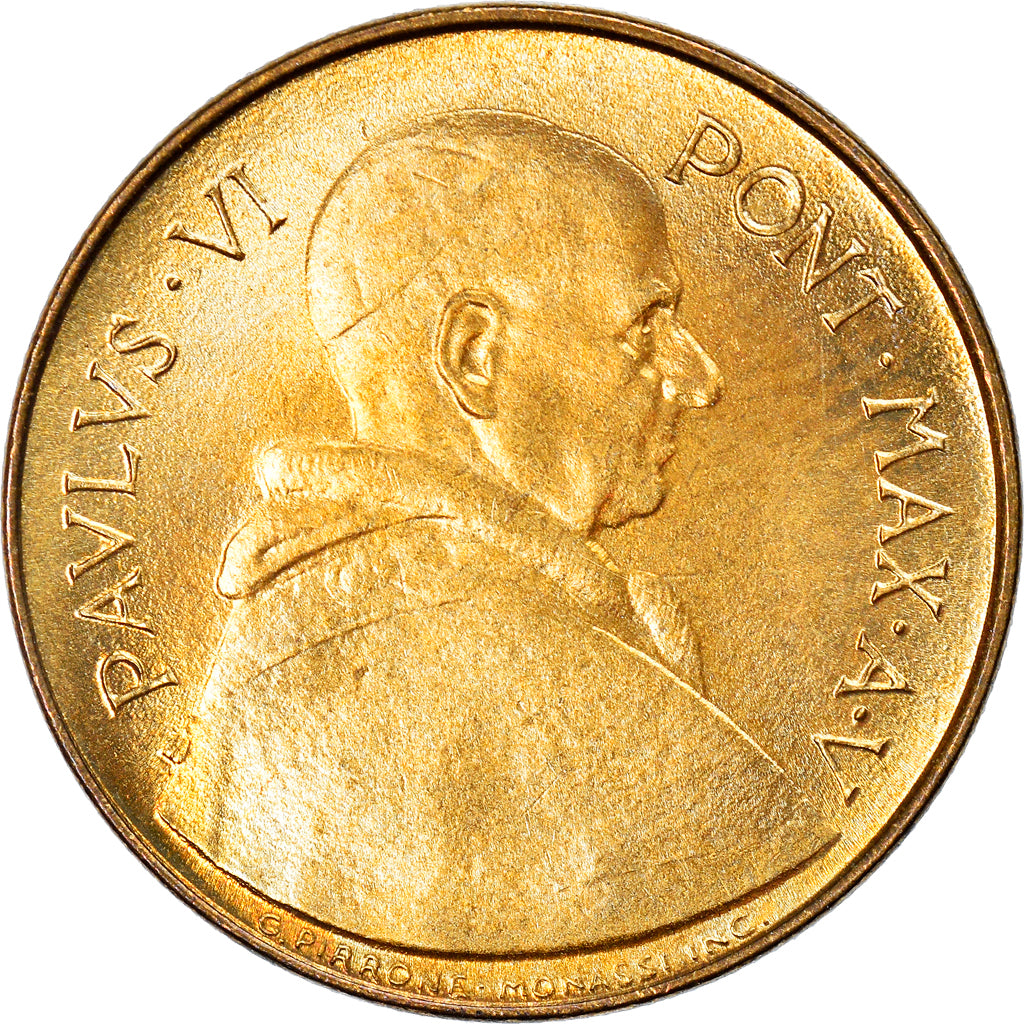 Moeda, CIDADE DO VATICANO, Paul VI, 20 Lire, 1967, Roma, MS(63)