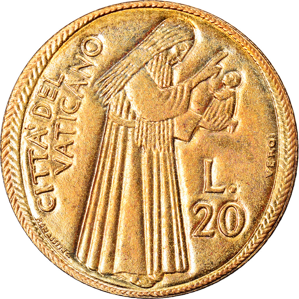 Moneta, CITTÀ DEL VATICANO, Paul VI, 20 Lire, 1975, Roma, SPL+