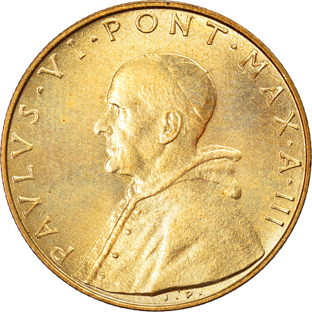 Coin, VATICAN CITY, Paul VI, 20 Lire, 1965, MS(63), Aluminum-Bronze, KM:80.2