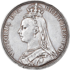 Coin, Great Britain, Victoria, Crown, 1892, EF(40-45), Silver, KM:765