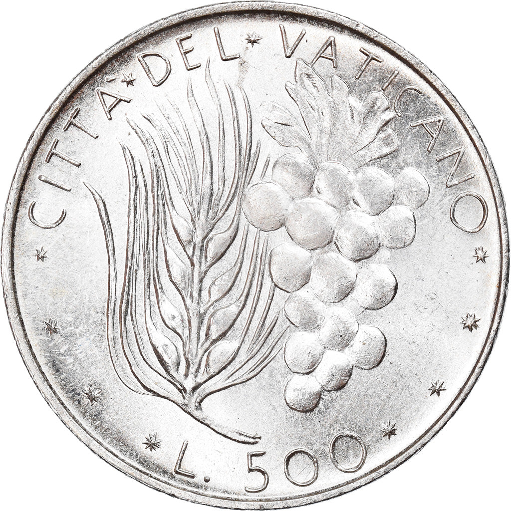 Coin, VATICAN CITY, Paul VI, 500 Lire, 1976, MS(63), Silver, KM:123