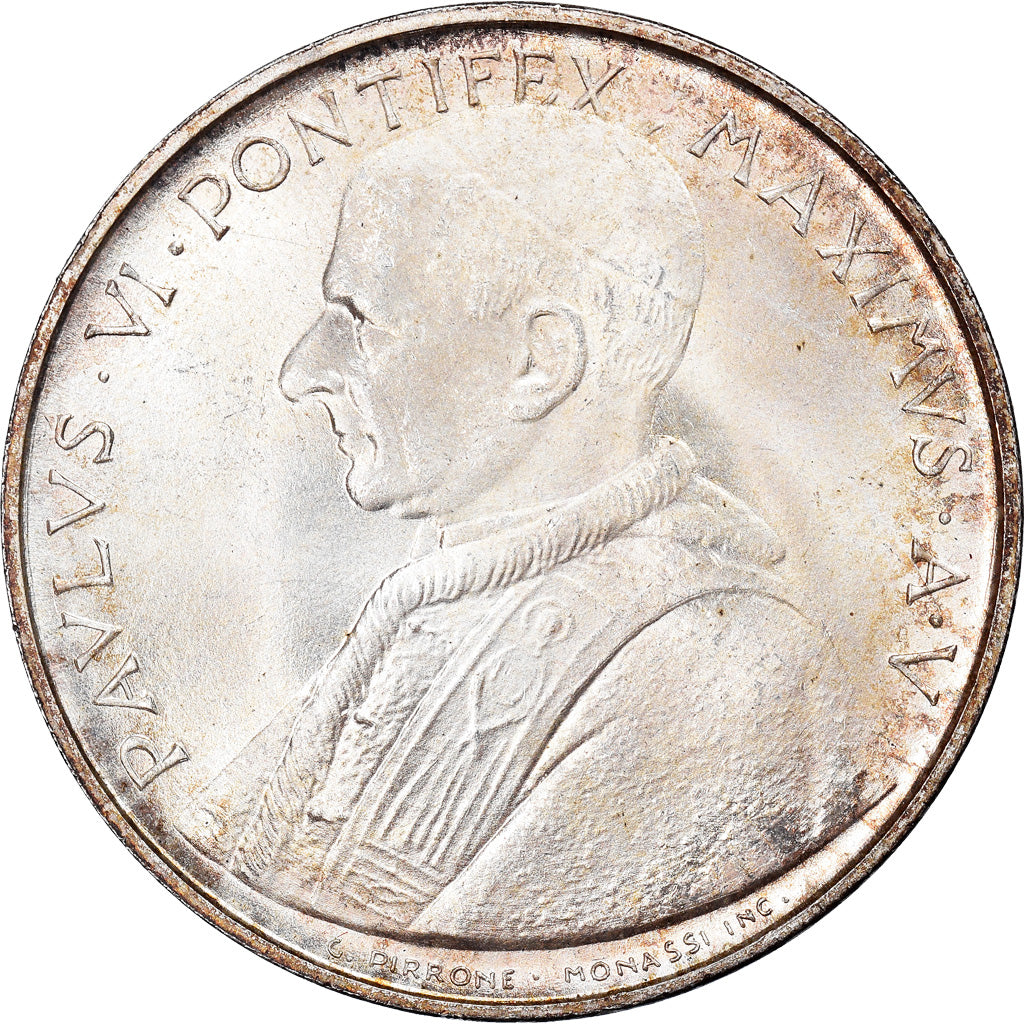 Coin, VATICAN CITY, Paul VI, 500 Lire, 1967, MS(63), Silver, KM:99