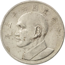 CHINA, REPUBLIC OF, 5 Yuan, 1974, KM #548, MS(63), Copper-Nickel, 29, 9.39