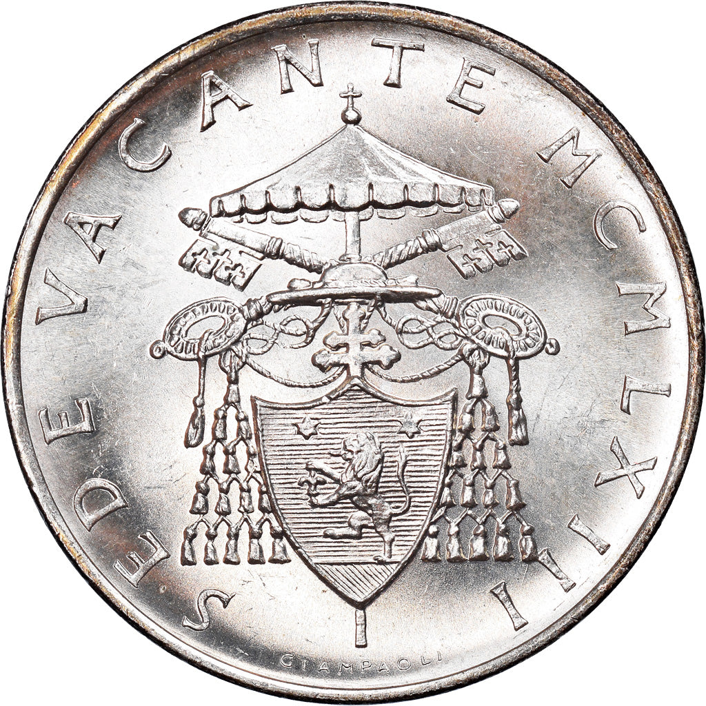 Münze, Vatikanstadt, Sede Vacante, 500 Lire, 1963, Roma, VZ, Silber, KM:75