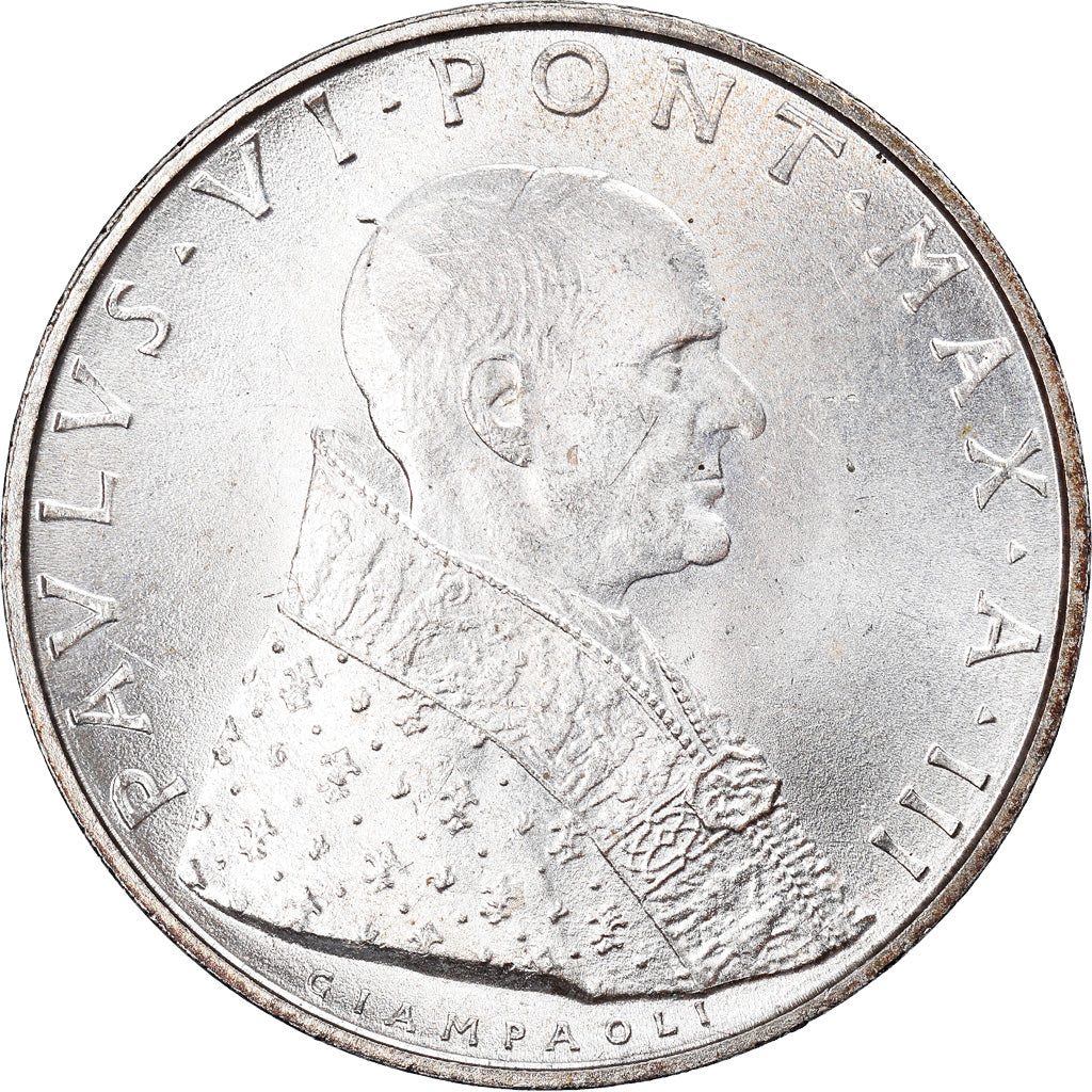 Coin, VATICAN CITY, Paul VI, 500 Lire, 1965, MS(63), Silver, KM:83.2