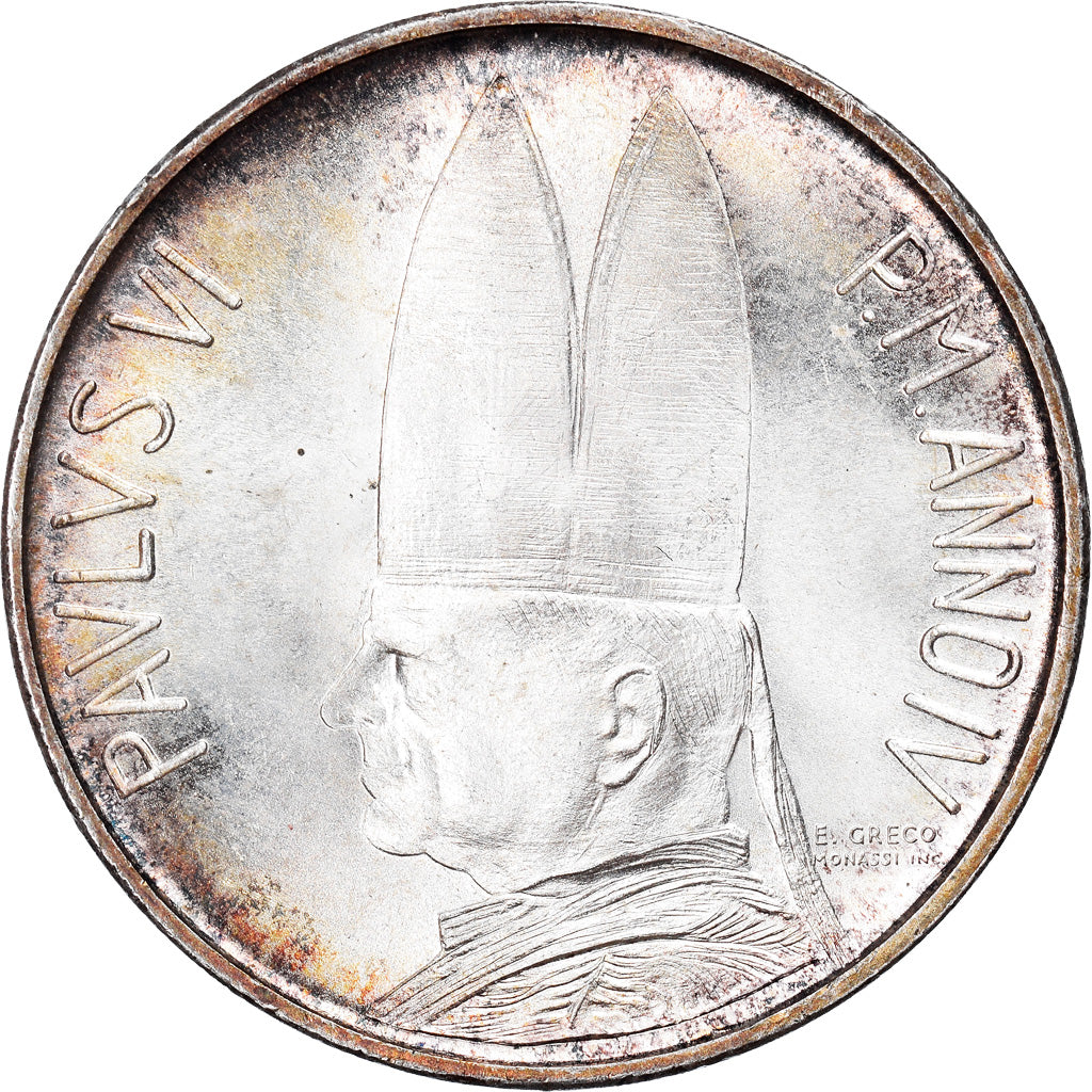 Coin, VATICAN CITY, Paul VI, 500 Lire, 1966, Roma, MS(63), Silver, KM:91