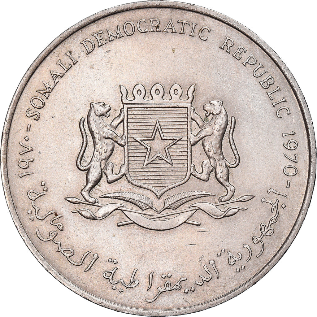 Coin, Somalia, 5 Shillings, 1970, MS(63), Copper-nickel, KM:15