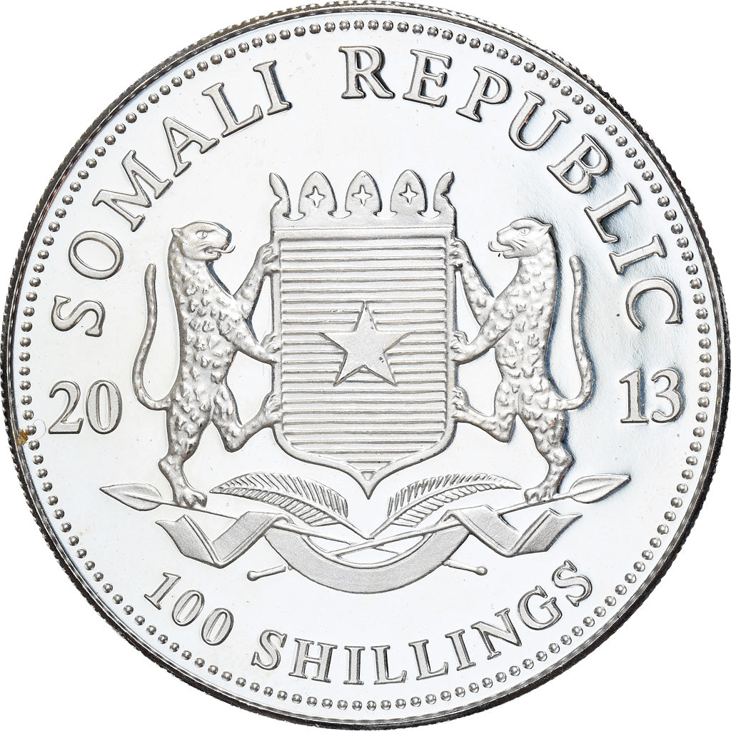 Coin, Somalia, 100 Shillings, 2013, MS(65-70), Silver