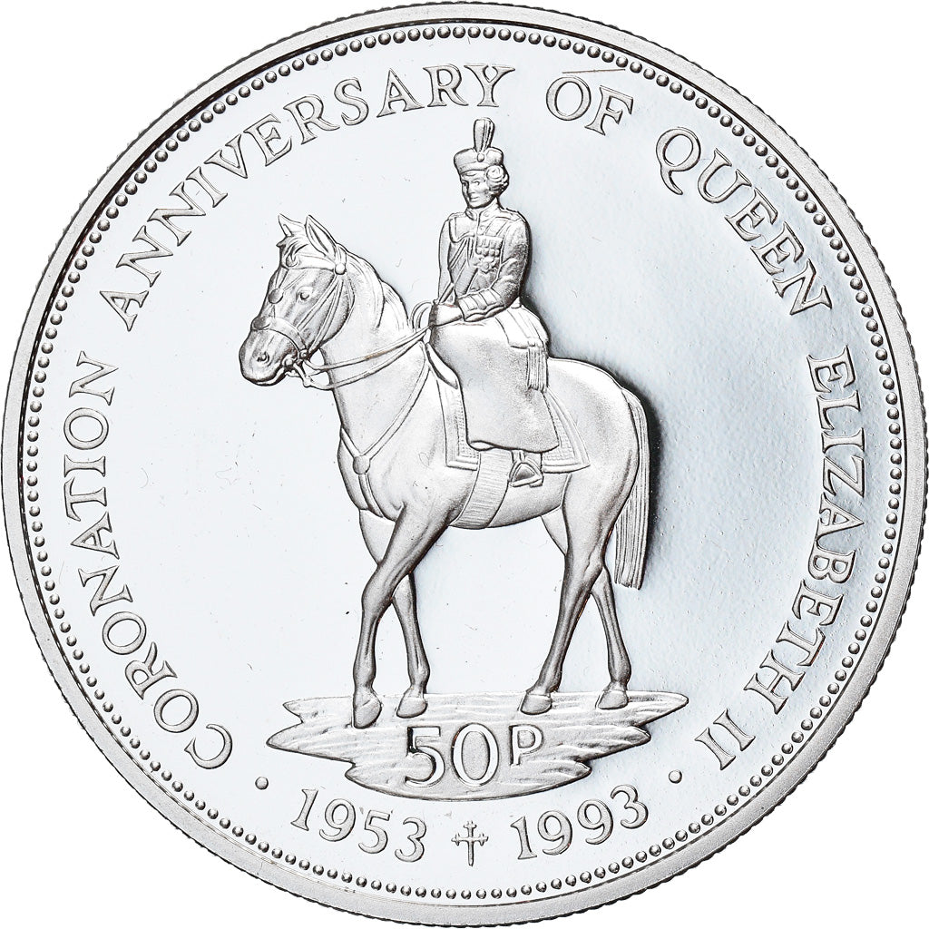 Monnaie, Falkland Islands, Elizabeth II, 50 Pence, 1993, FDC, Argent, KM:43a