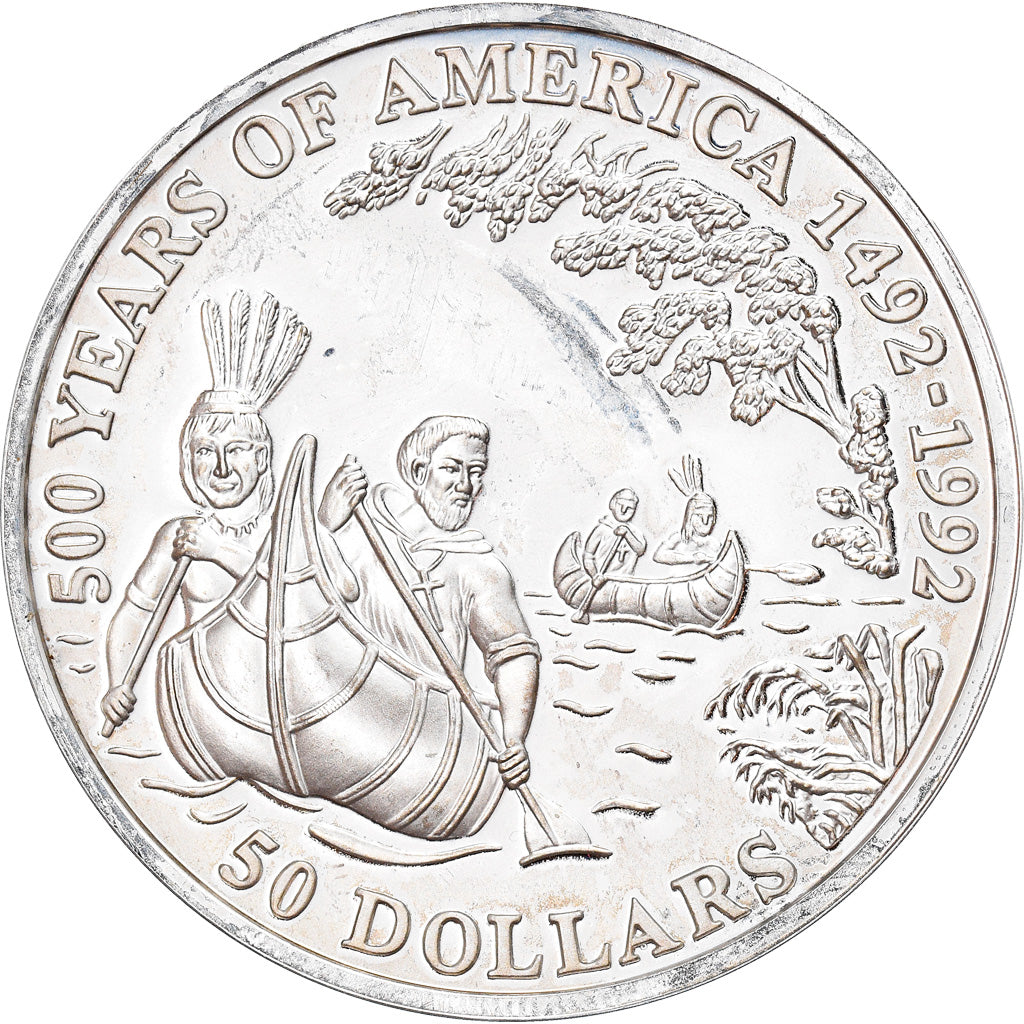 Monnaie, Îles Cook, Elizabeth II, 50 Dollars, 1993, Franklin Mint, FDC, Argent